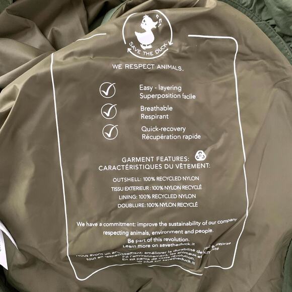 Save the Duck Mila Jacket in Dusty Olive Green - Picture 12 of 14